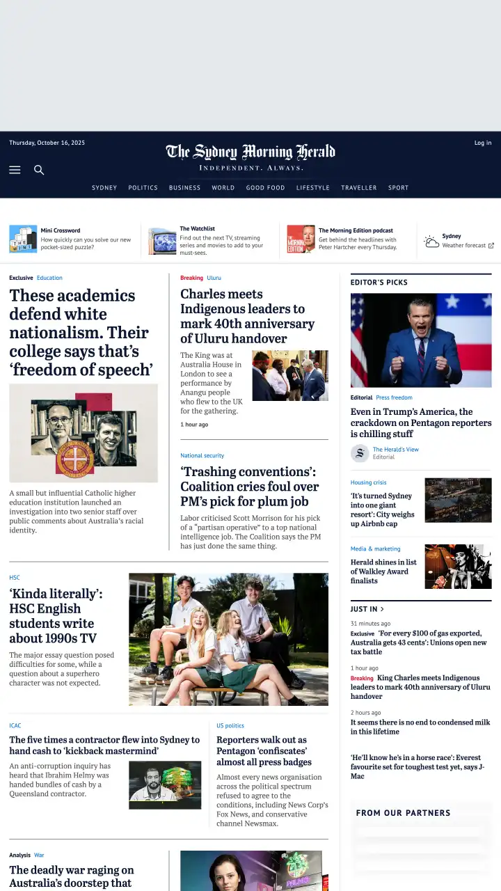 Réamhamharc de Sydney Morning Herald