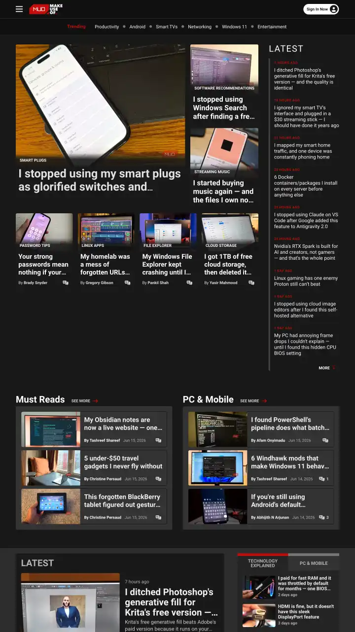 Preview of makeuseof.com