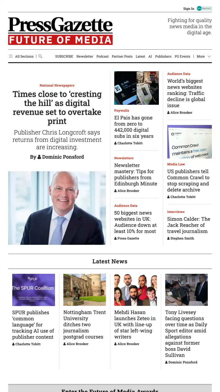 Preview of Press Gazette