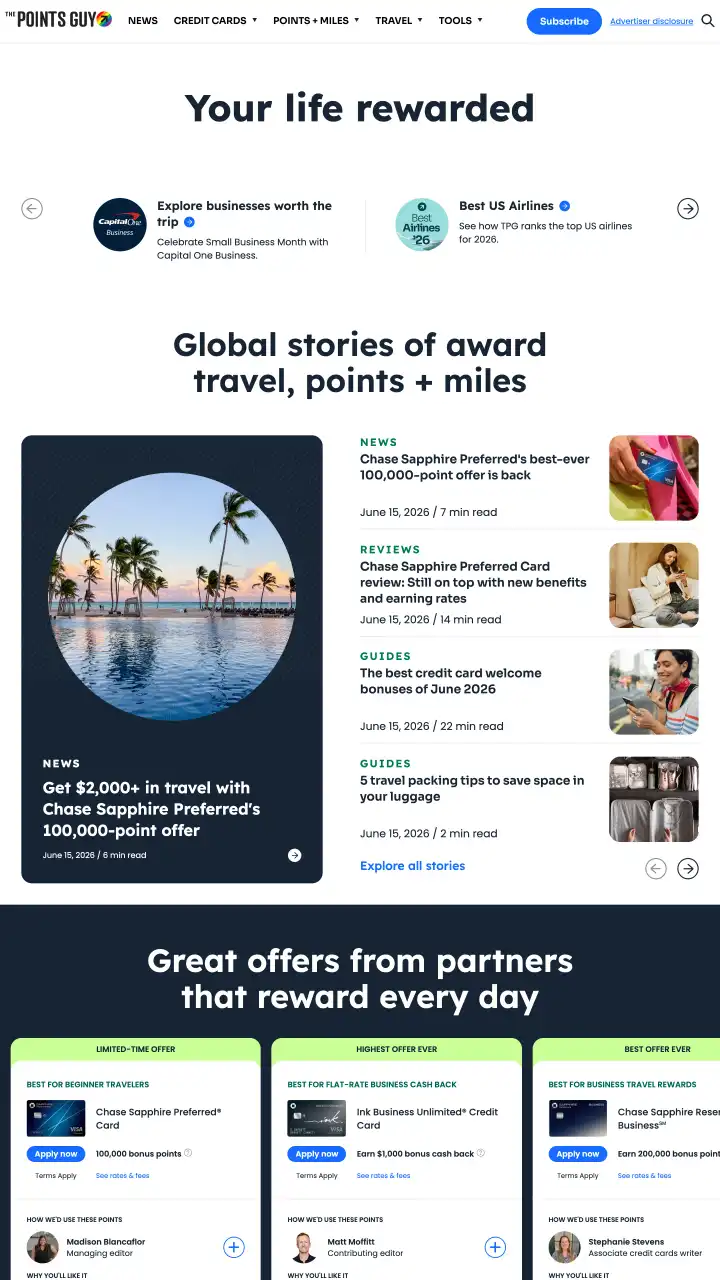 Preview of thepointsguy.com