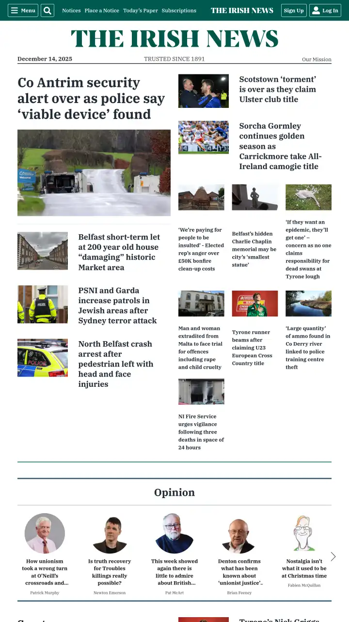 Preview of The Irish News