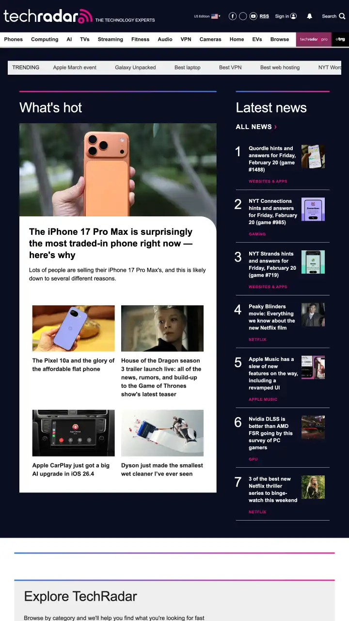 Preview of TechRadar