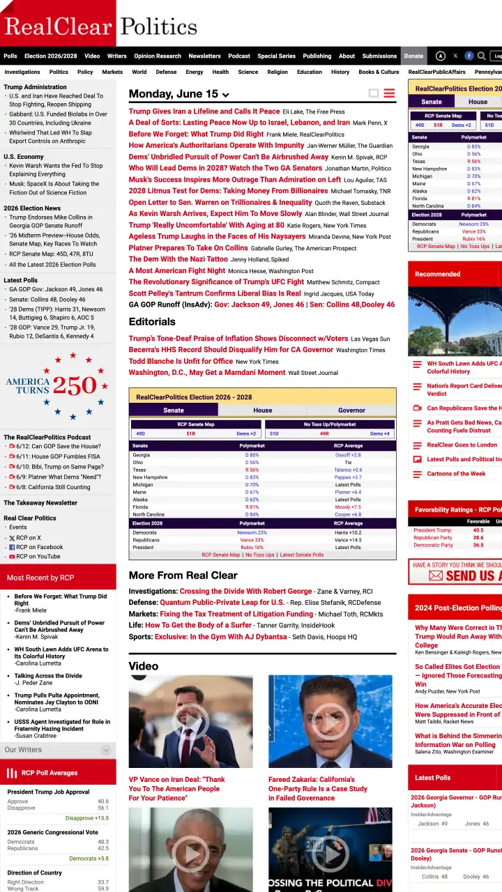 Preview of realclearpolitics.com