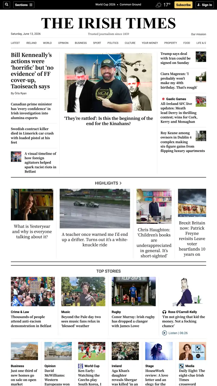 Preview of The Irish Times