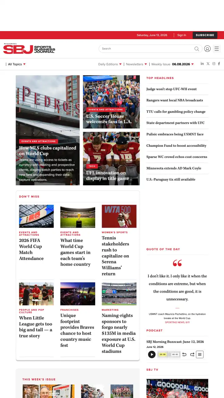 Preview of Sports Business Journal