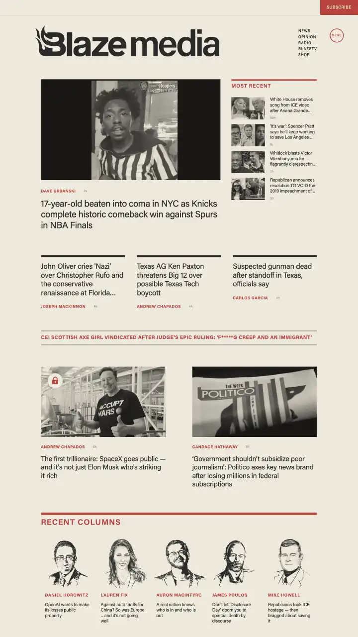 Preview of theblaze.com