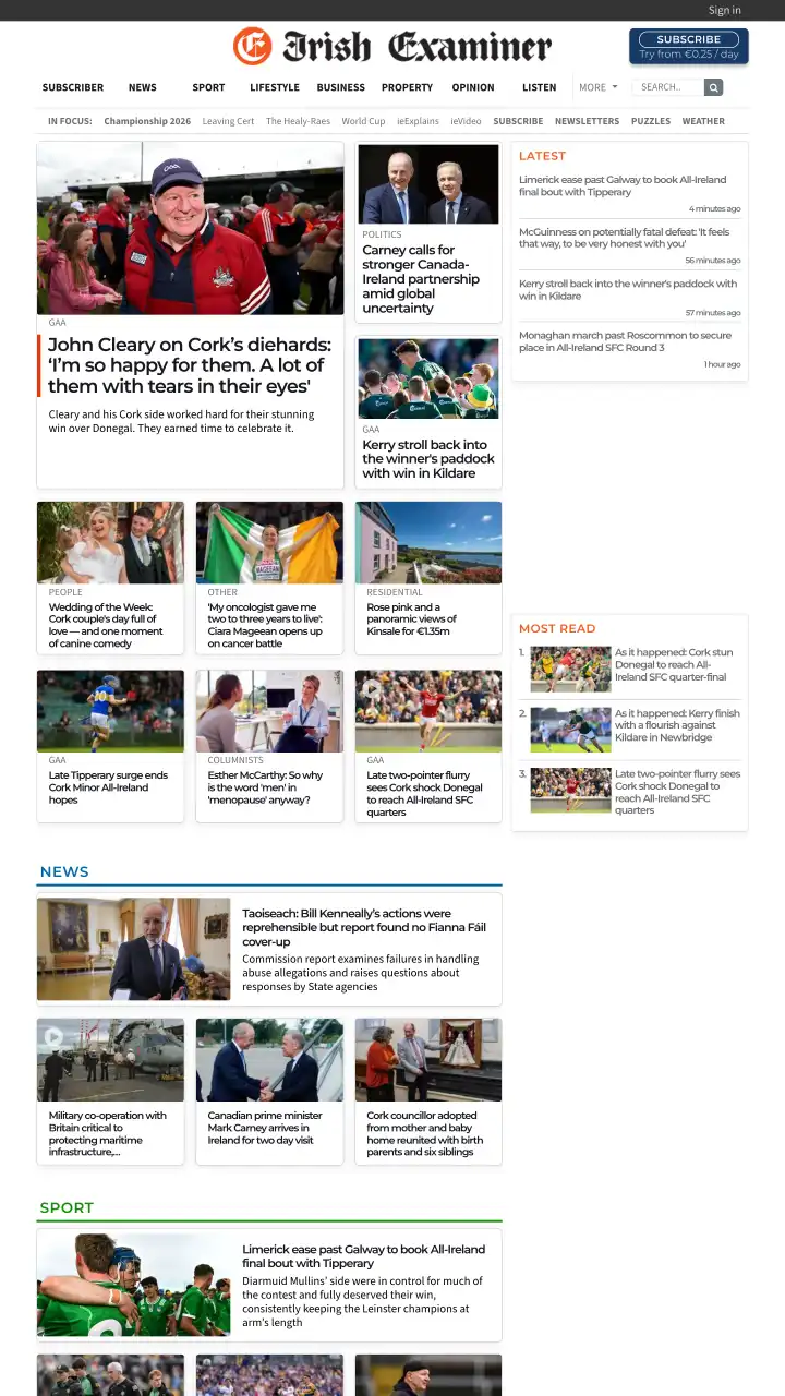 Preview of Irish Examiner