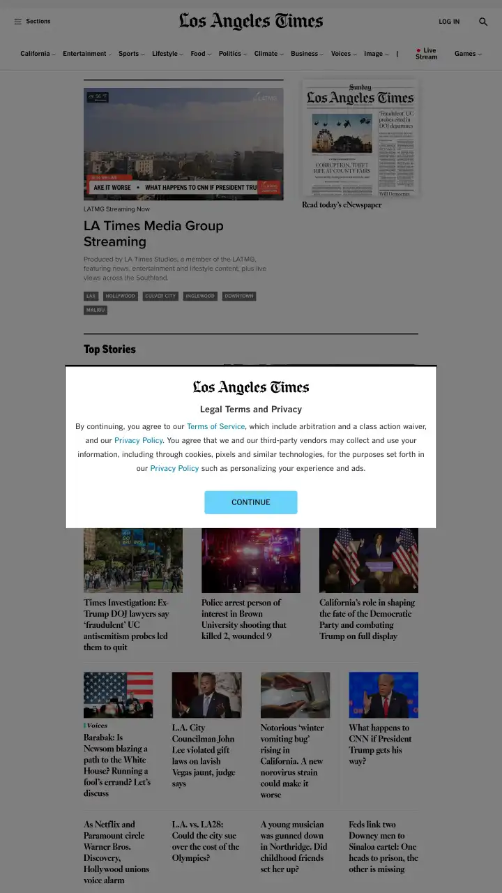 Preview of Los Angeles Times