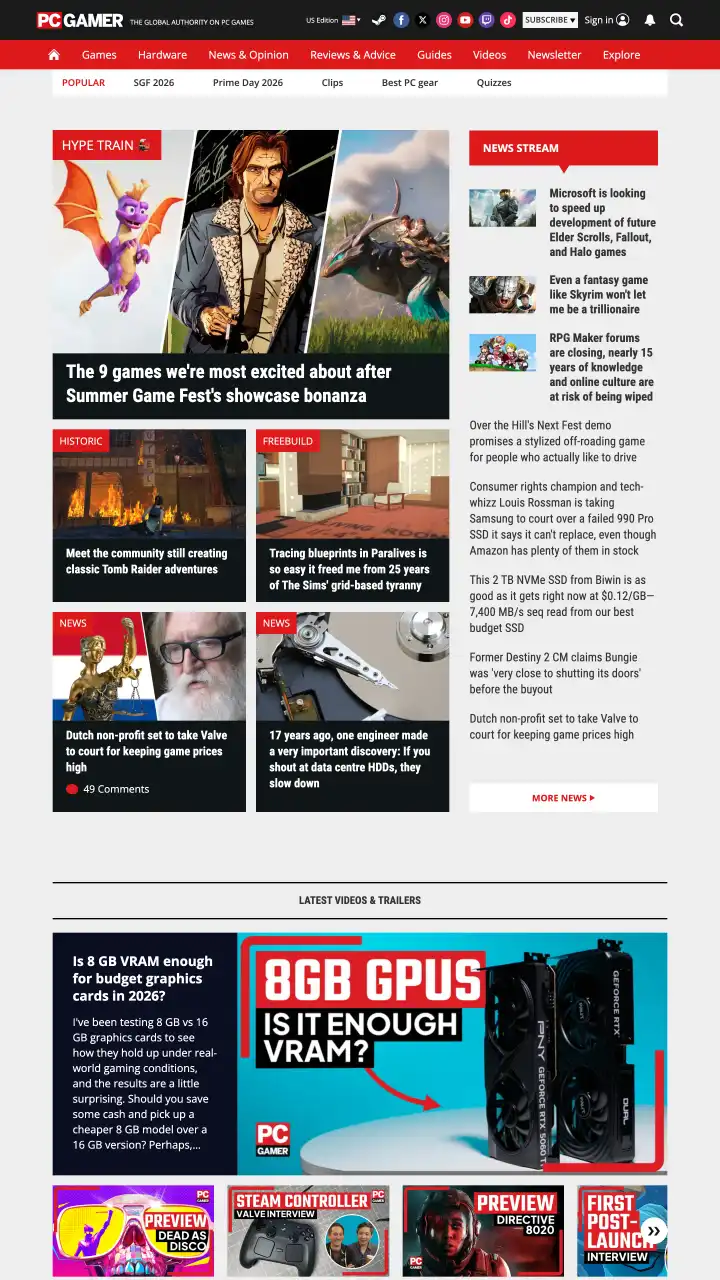 Preview of pcgamer.com