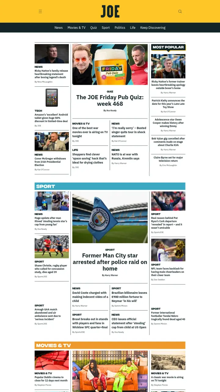 Screenshot of Joe