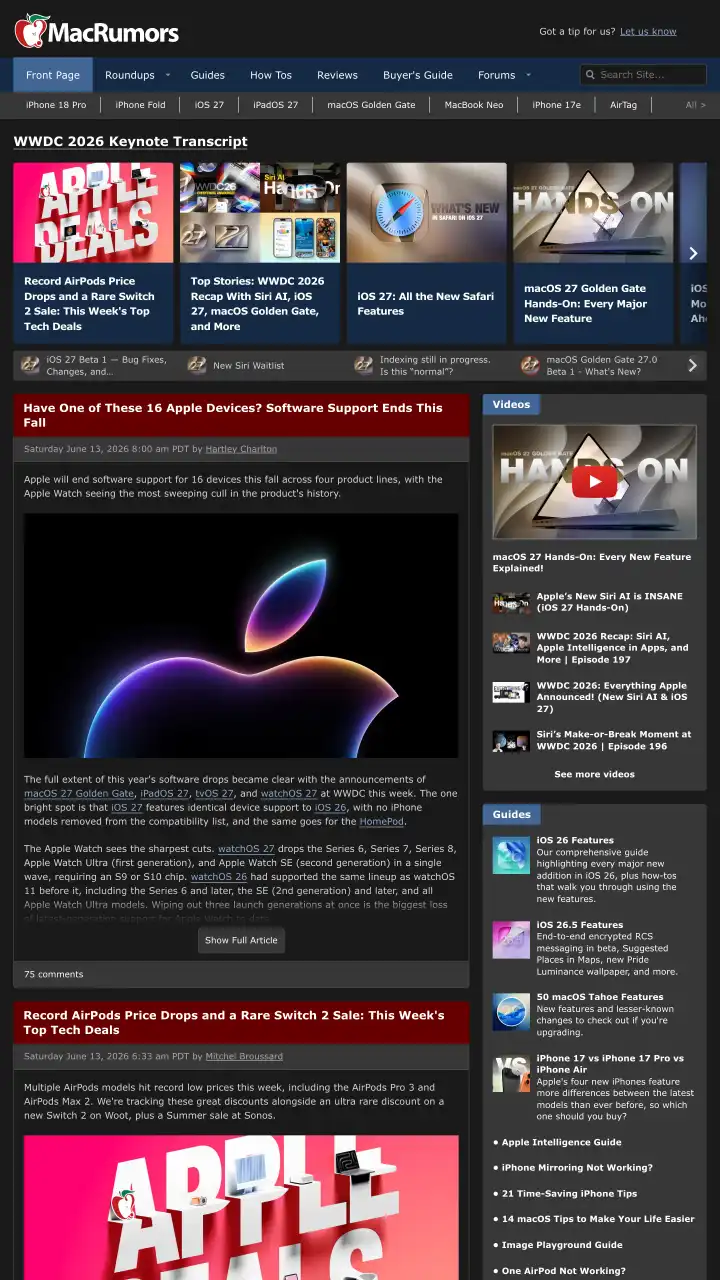 Preview of MacRumors
