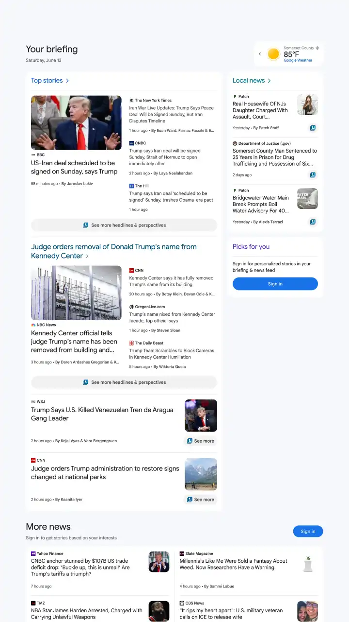 Preview of Google News