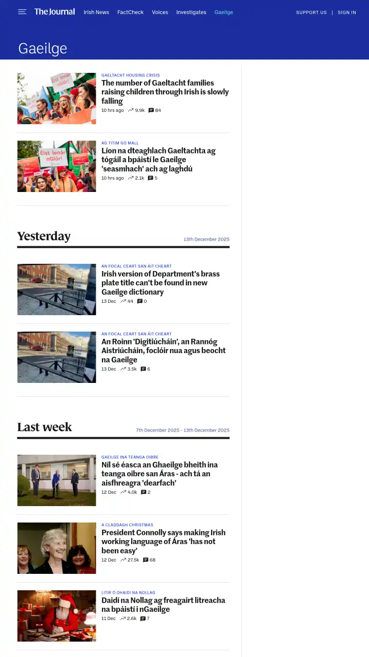 Preview of The Journal - Gaeilge