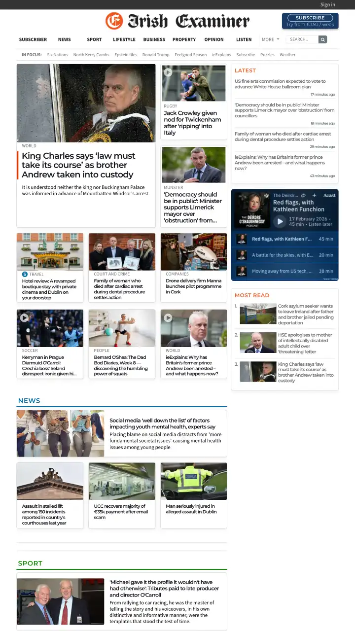 Preview of Irish Examiner