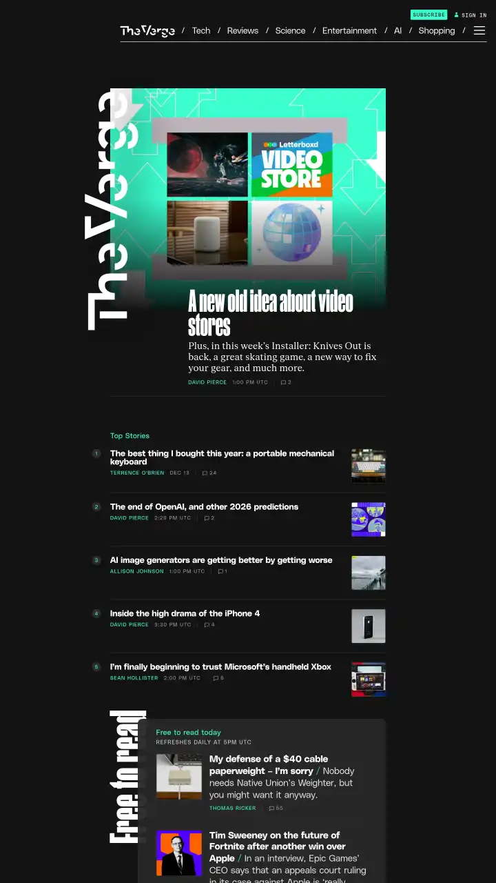 Preview of The Verge