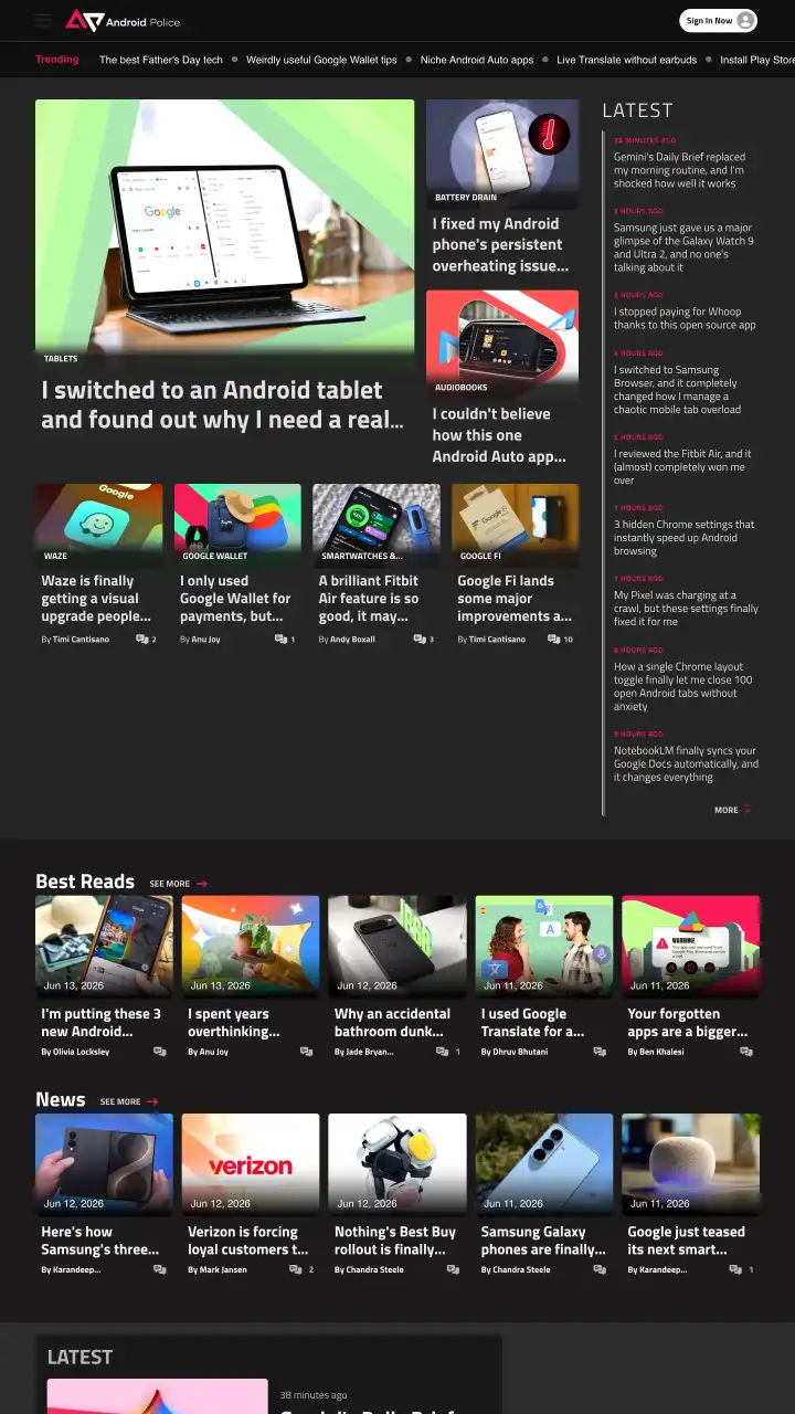 Preview of Android Police