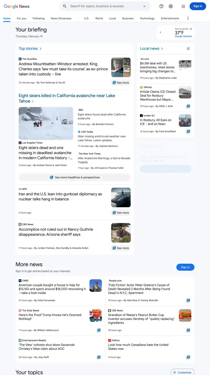Preview of Google News