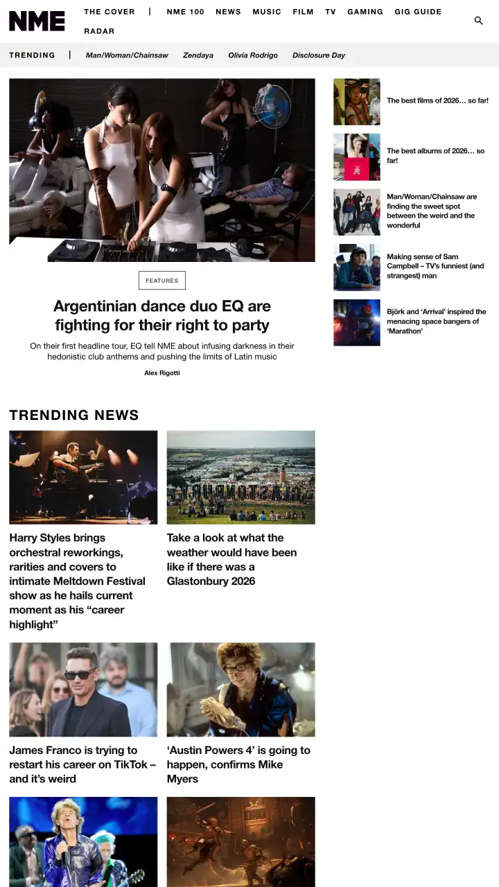 Preview of nme.com