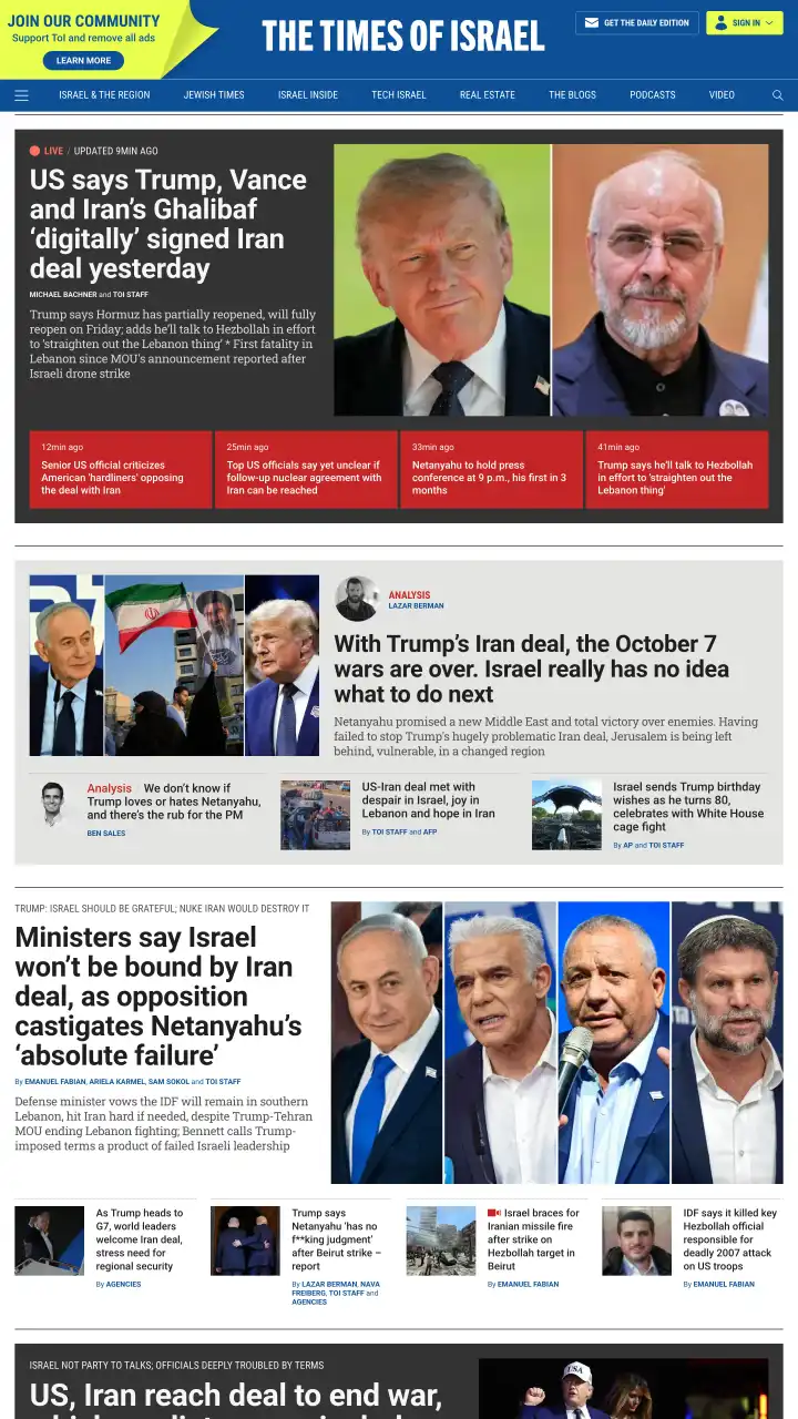 Preview of The Times of Israel