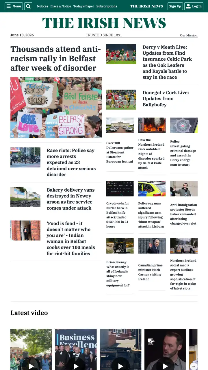 Preview of The Irish News
