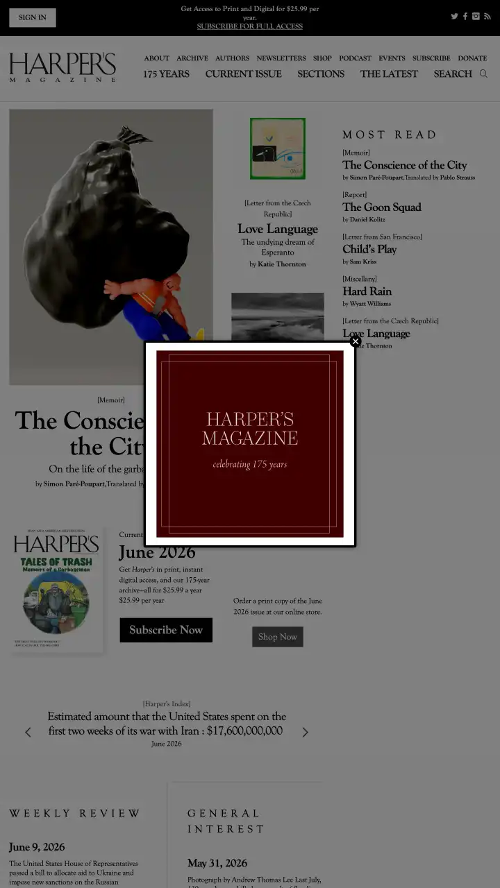 Preview of Harper's