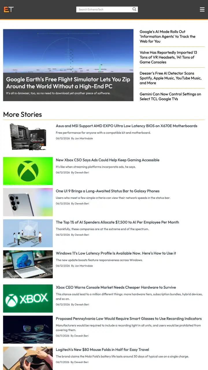 Preview of extremetech.com