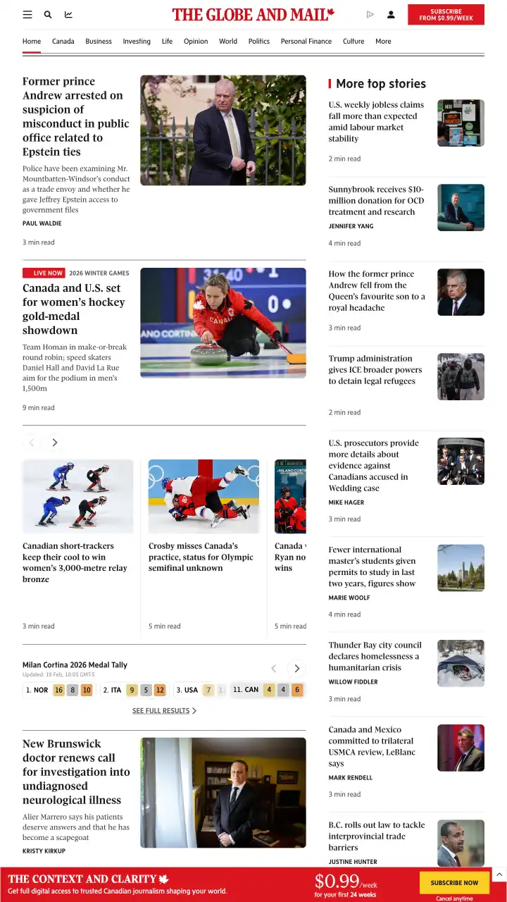 Preview of The Globe and Mail