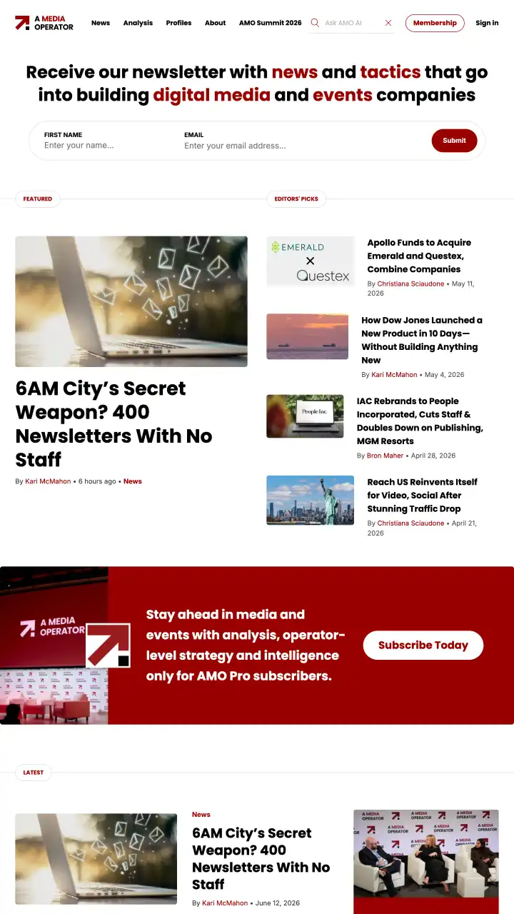 Preview of amediaoperator.com