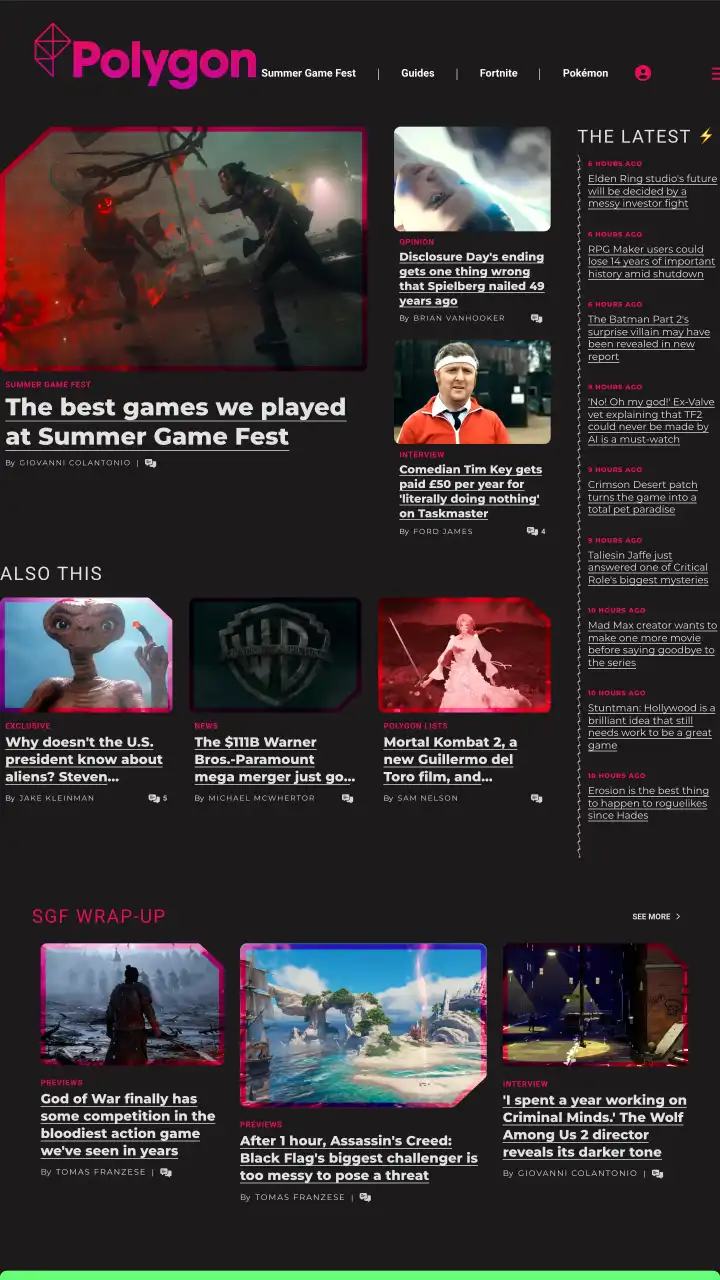 Preview of polygon.com