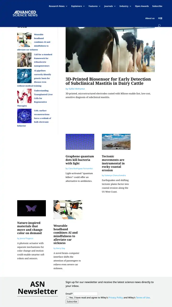 Preview of advancedsciencenews.com