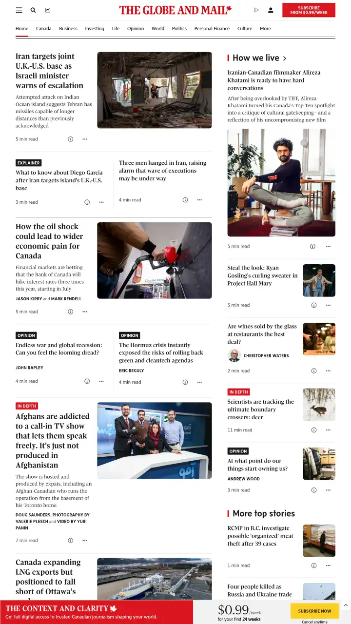 Réamhamharc de The Globe and Mail
