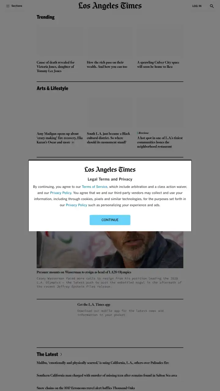 Preview of Los Angeles Times