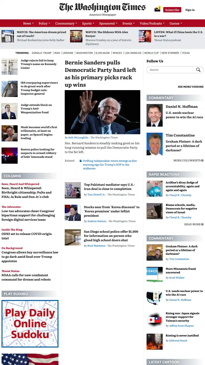 Preview of washingtontimes.com