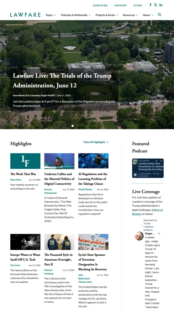 Preview of Lawfare