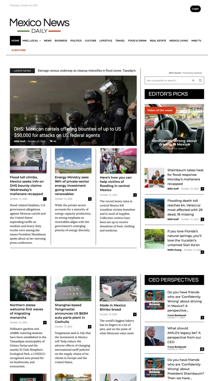 Preview of Mexico News Daily