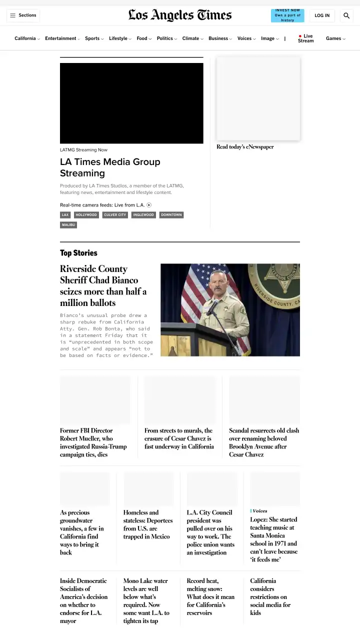 Réamhamharc de Los Angeles Times