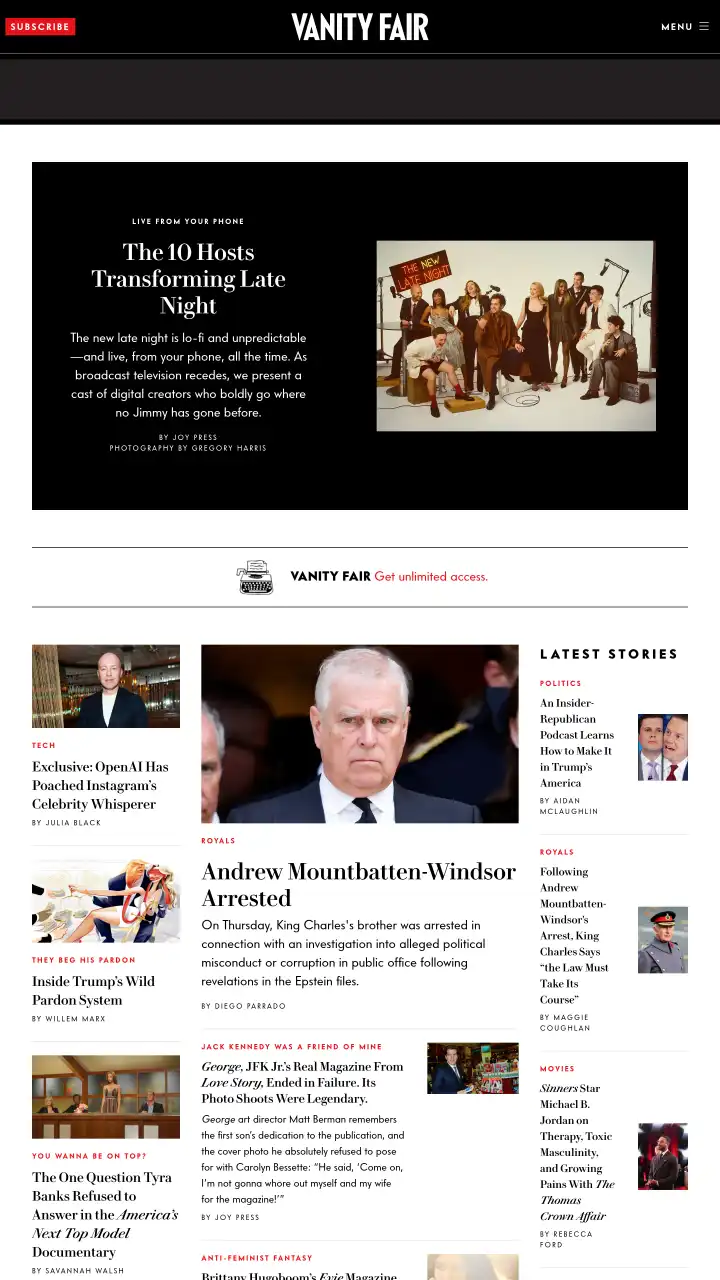 Preview of Vanity Fair