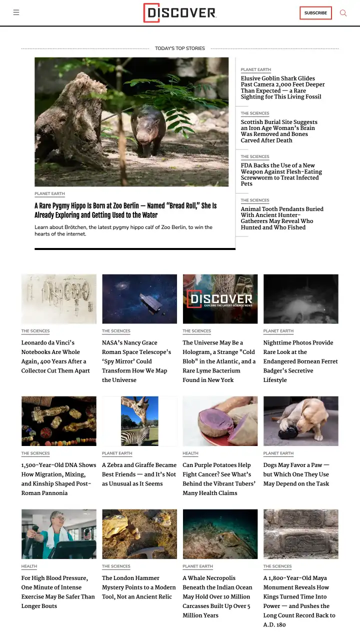 Preview of discovermagazine.com