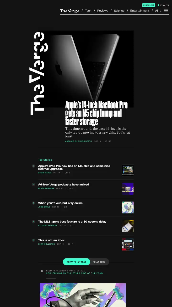 Preview of The Verge