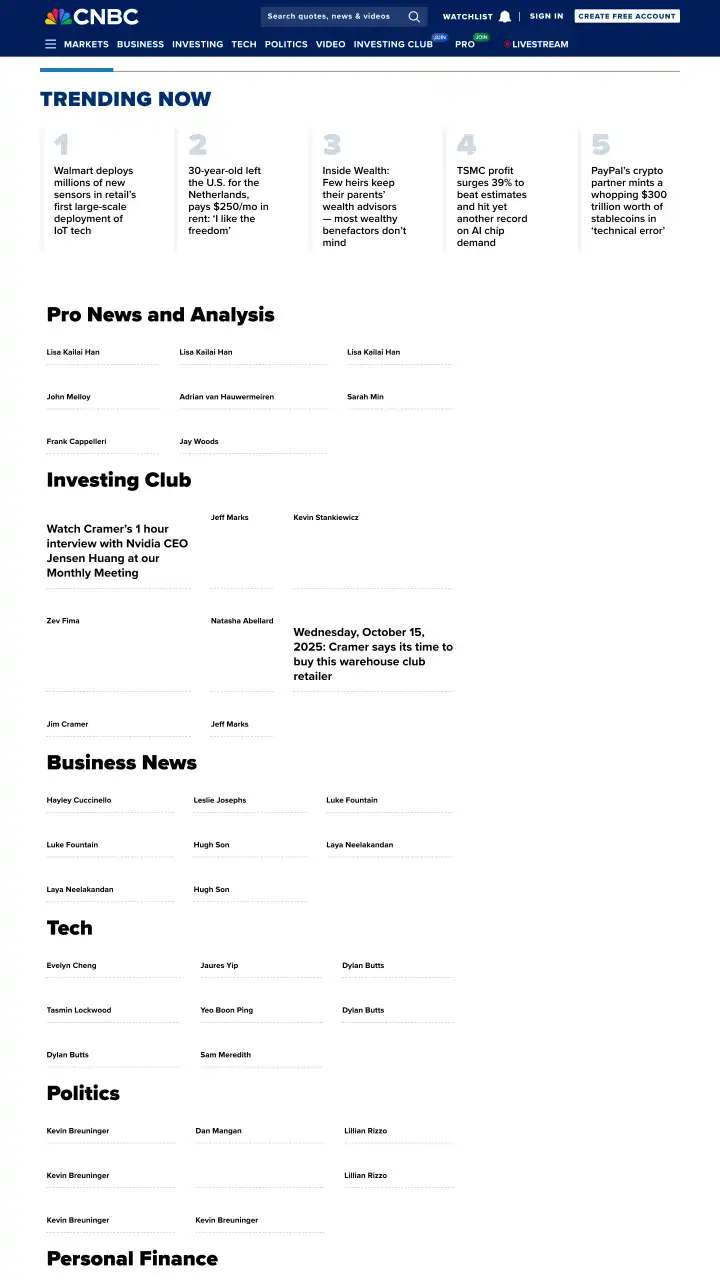 Réamhamharc de CNBC