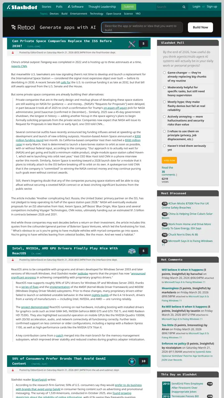 Réamhamharc de Slashdot