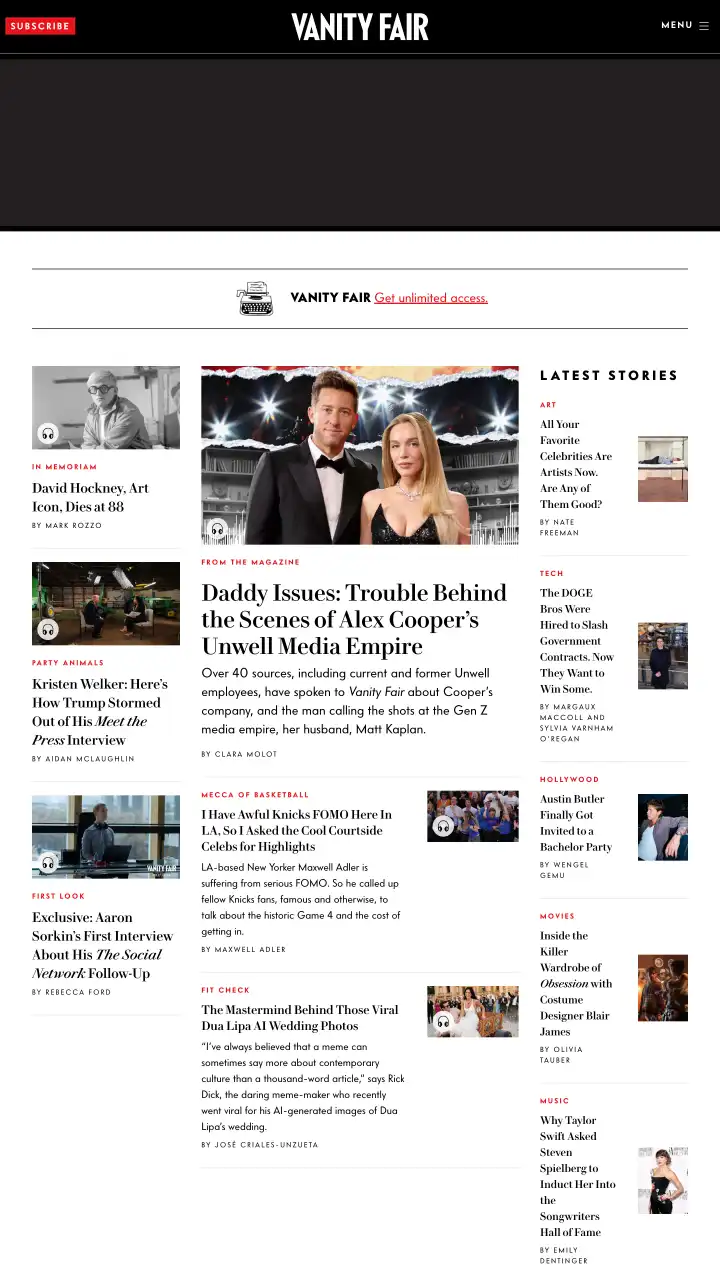 Preview of Vanity Fair