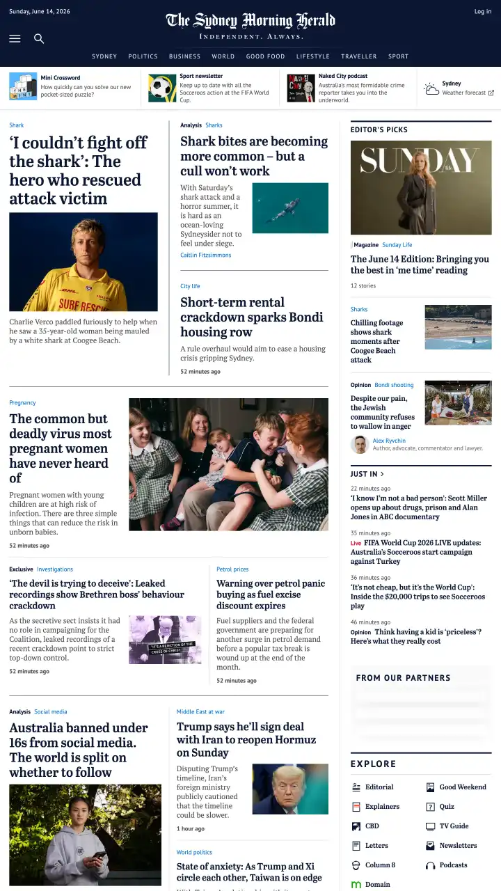 Preview of Sydney Morning Herald