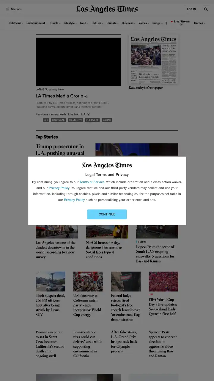 Preview of Los Angeles Times