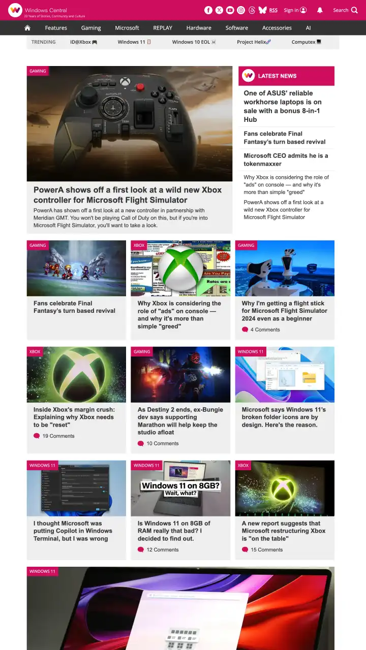 Preview of Windows Central