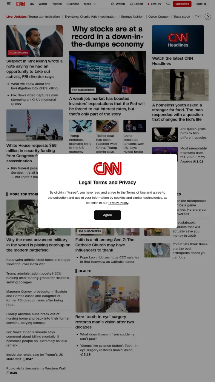 Screenshot of CNN