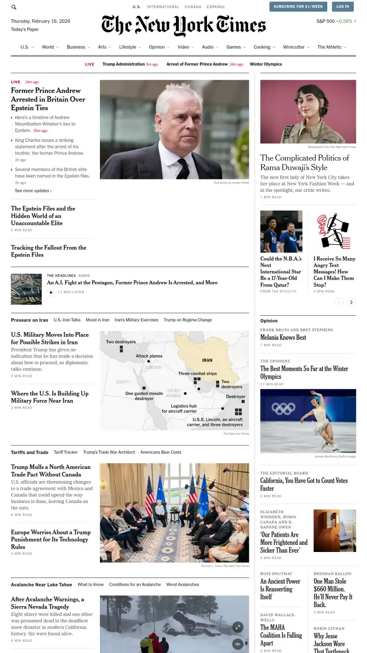 Preview of The New York Times