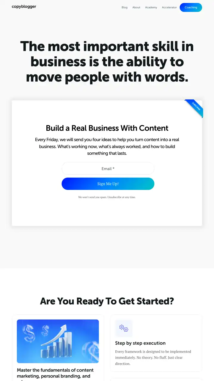 Preview of copyblogger.com