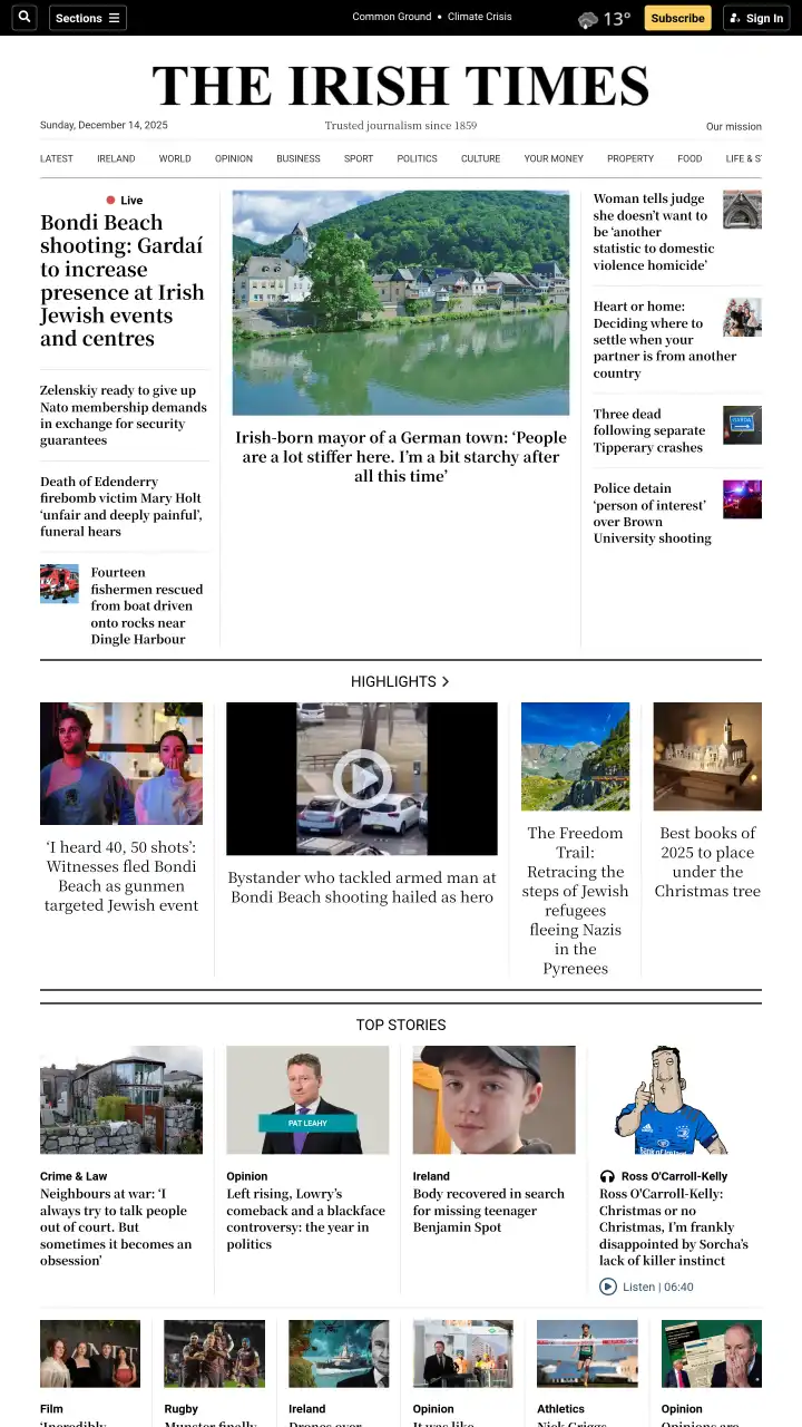 Preview of The Irish Times