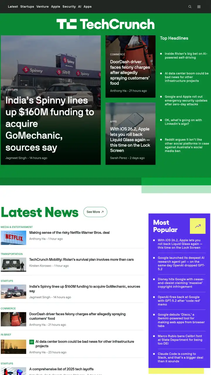 Preview of TechCrunch
